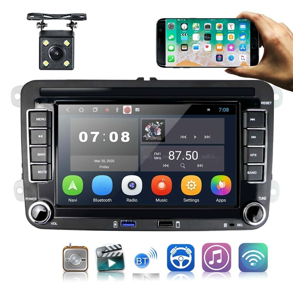 7 Inch Android Car Multimedia Player With Navigation Bluetooth Reversing Camera - Fits Volkswagen - Android 10.0 - 1 + 16G - Standard + 4Lights 3