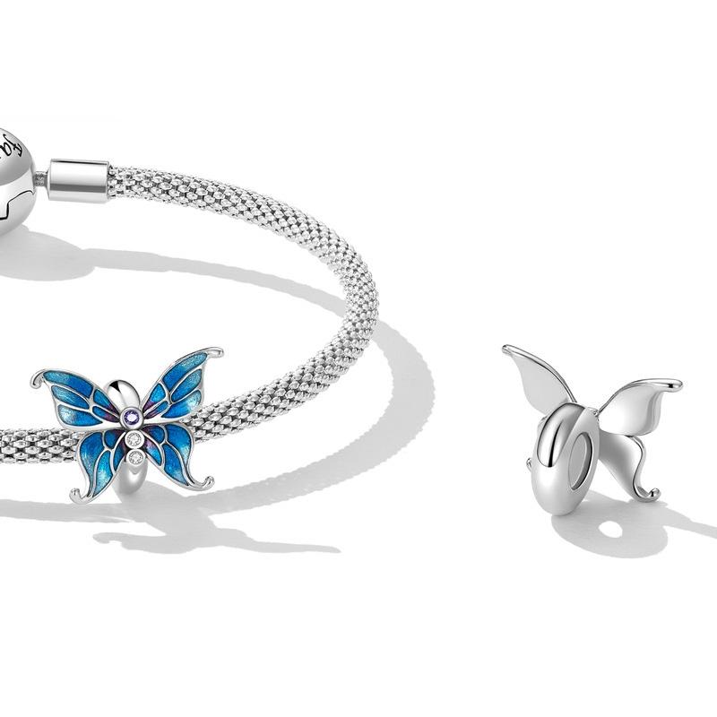 925 Sterling Silver Diy Butterfly Bracelet With Pearl Accents Scc2326 3
