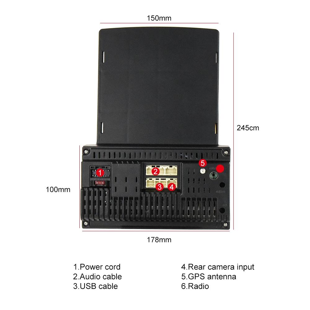 9.7 Inch Vertical Screen Android Car Mp5 Player With Hd 2.5D Glass - Navigation All-In-One 4