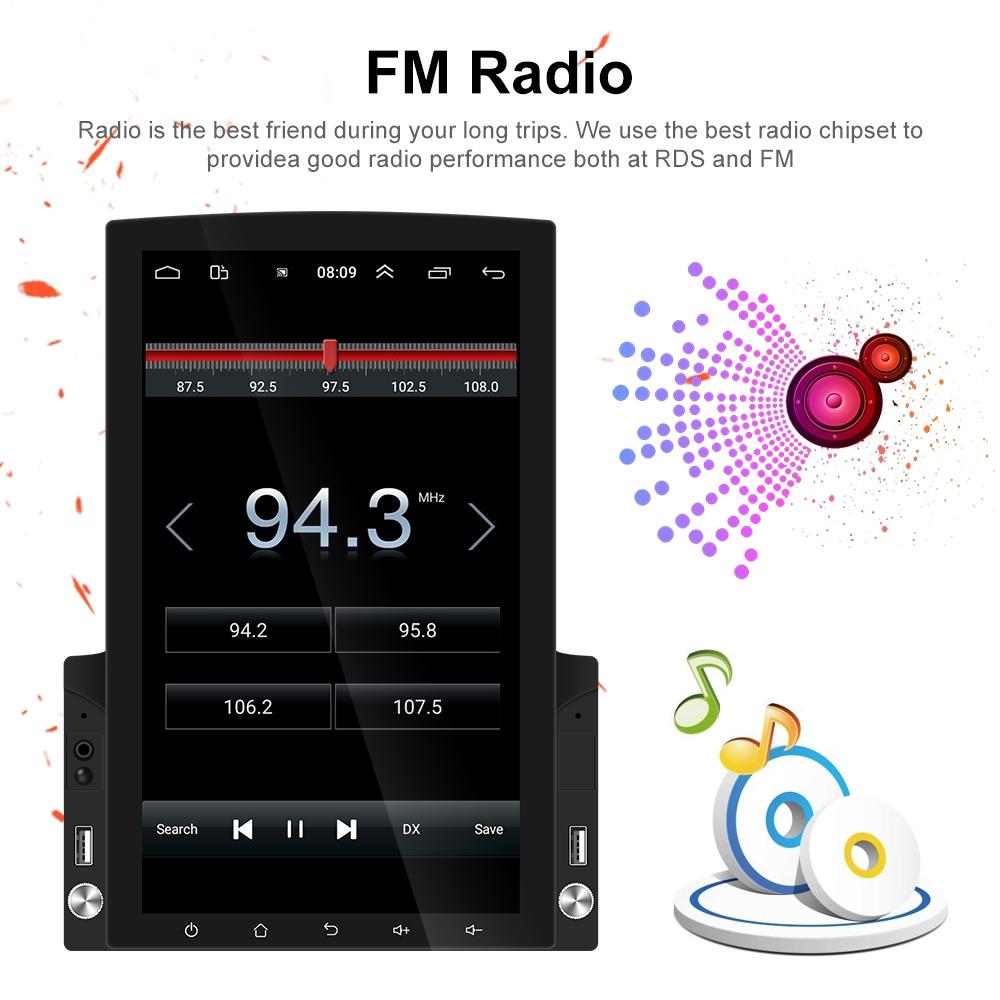 9.7 Inch Vertical Screen Android Car Mp5 Player With Hd 2.5D Glass - Navigation All-In-One 6