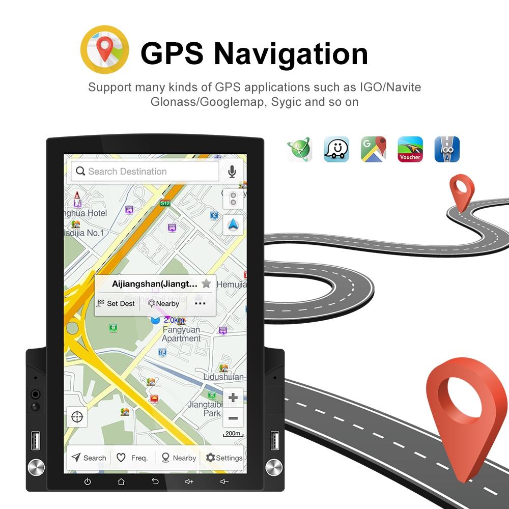 9.7 Inch Vertical Screen Android Car Mp5 Player With Hd 2.5D Glass - Navigation All-In-One 7