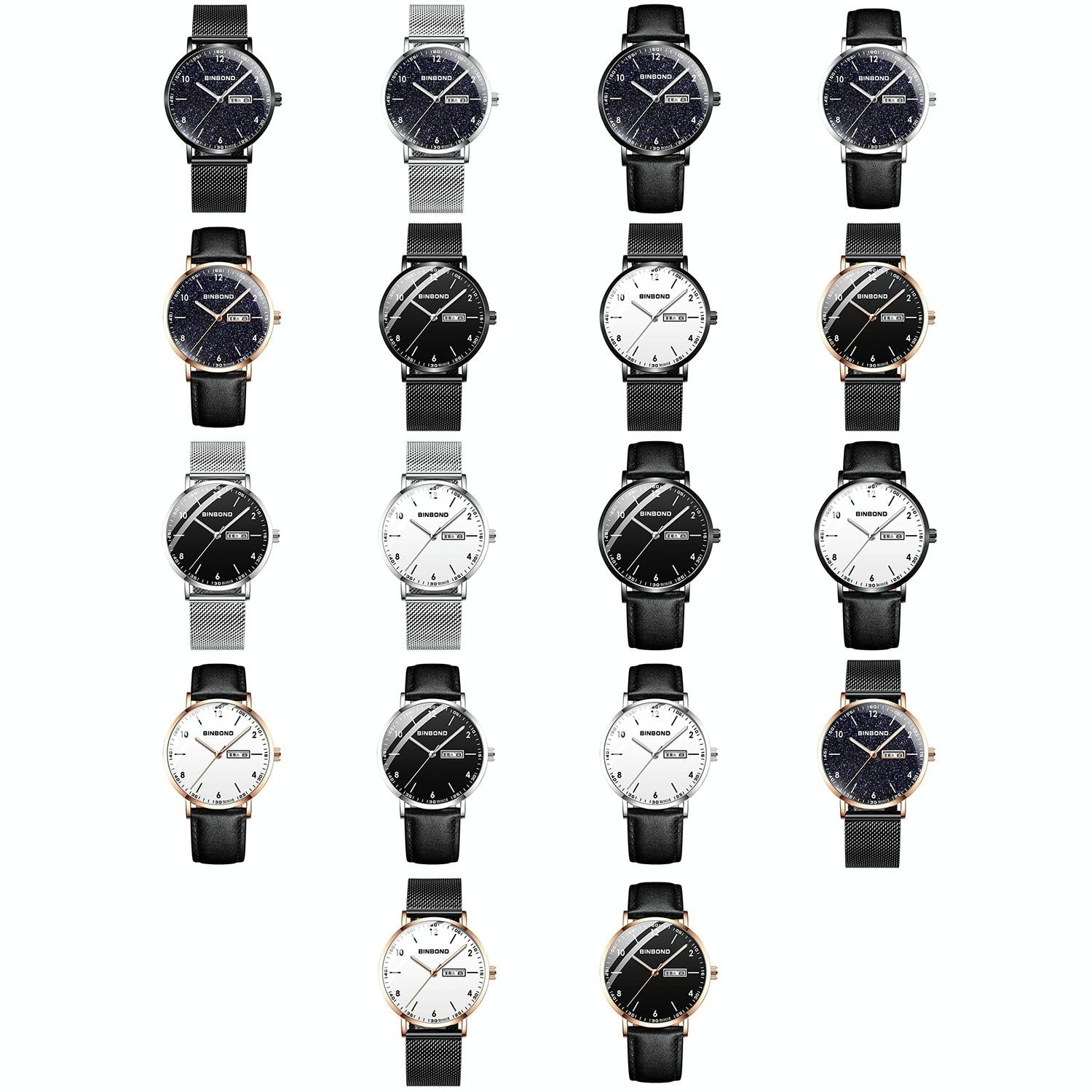 Waterproof Ultra-thin Quartz Luminous Starry Watch - 30m