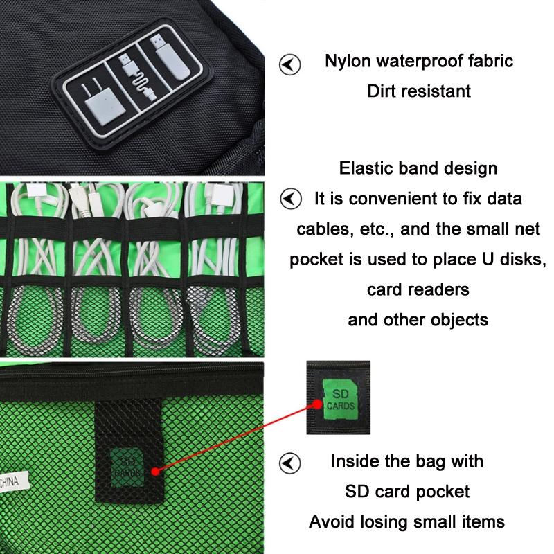 Portable Mobile Phone u Disk Storage Bag - Multifunctional Blue 4