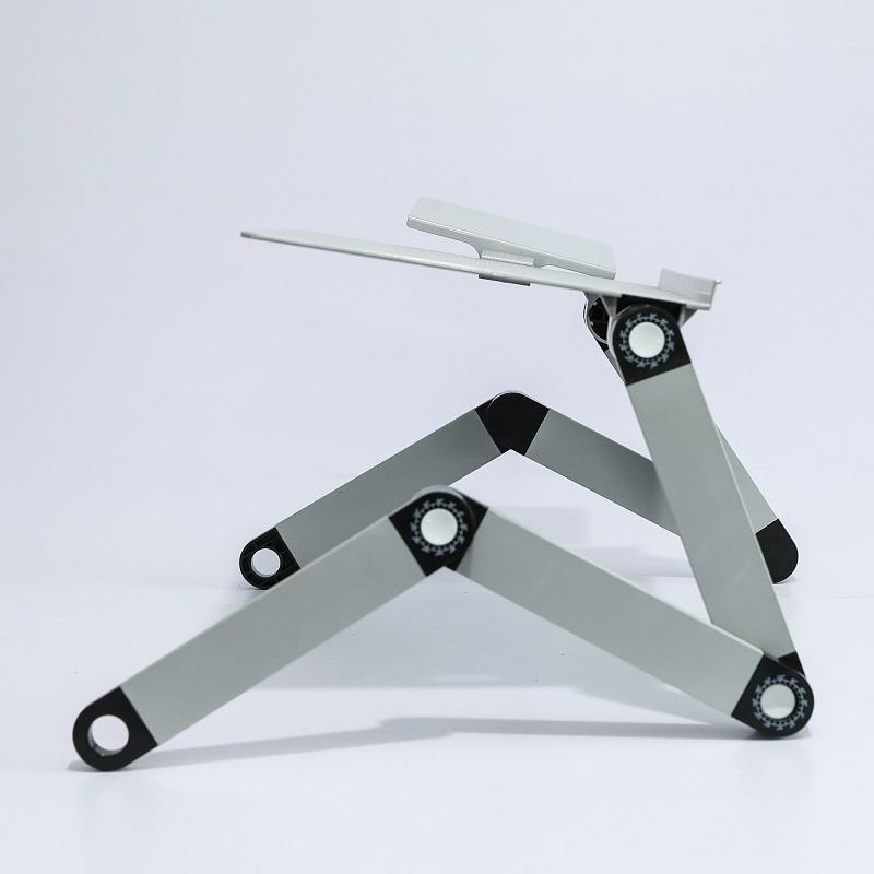 Adjustable Folding Laptop Desk with Mouse Board - Aluminum Alloy 8