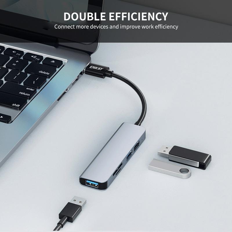 5-In-1 Usb 3.0 Docking Station With Sd / Tf Card Reader 3