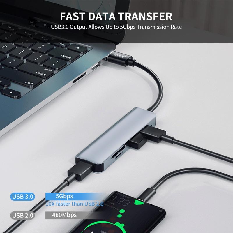 5-In-1 Usb 3.0 Docking Station With Sd / Tf Card Reader 4