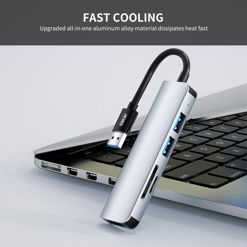5-In-1 Usb 3.0 Docking Station With Sd / Tf Card Reader 6