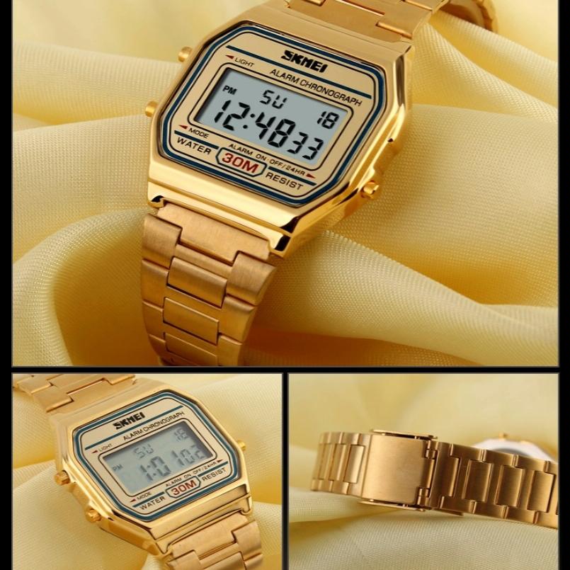 Waterproof Steel Band Men Electronic Watch - Lightweight Business 3