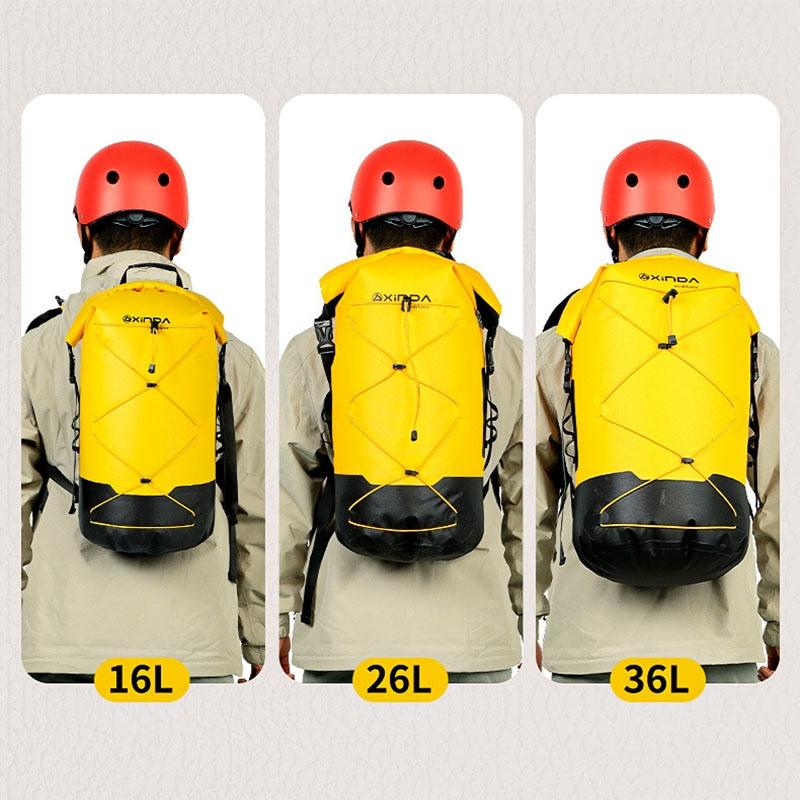 Waterproof Outdoor Stream Tracing Backpack Black 16L - Yellow-16L 4
