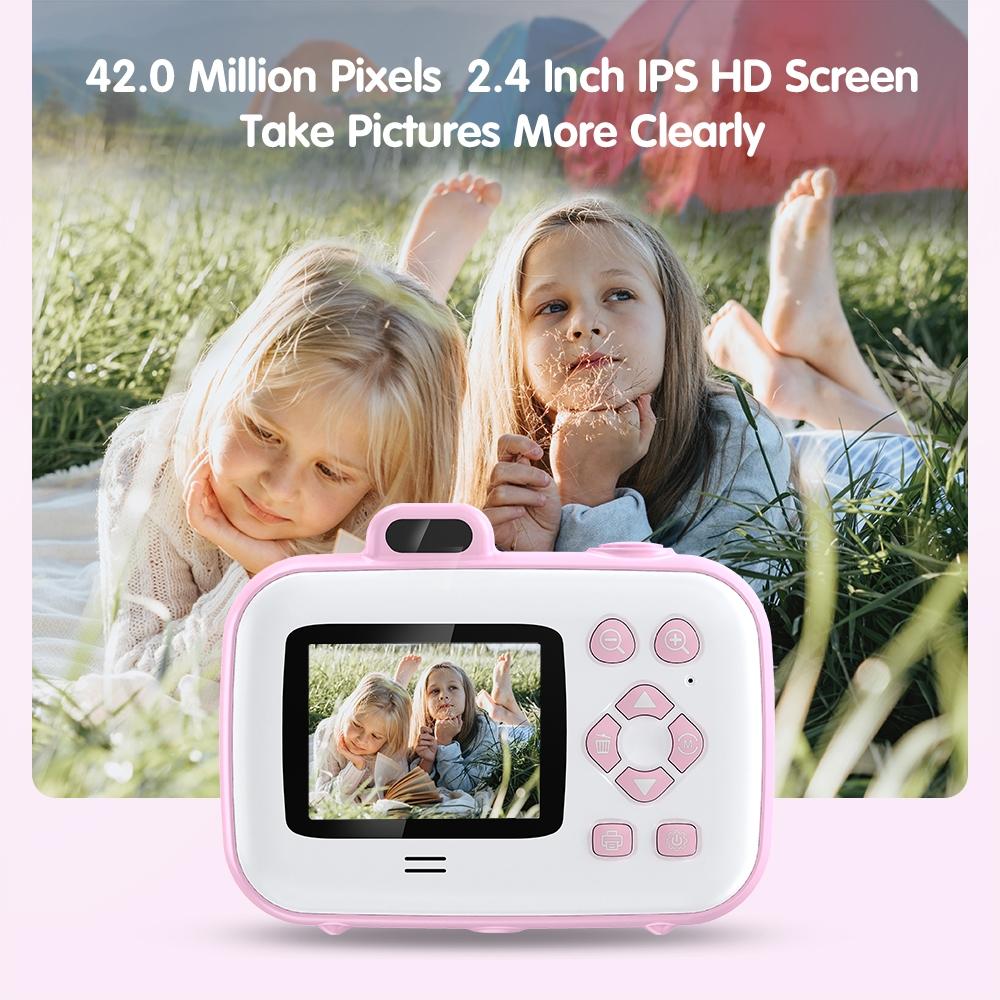 Smart Kids Thermal Camera With Printing Paper - 2.4 - Blue Focus - 503J Pink Fixed Focus 10