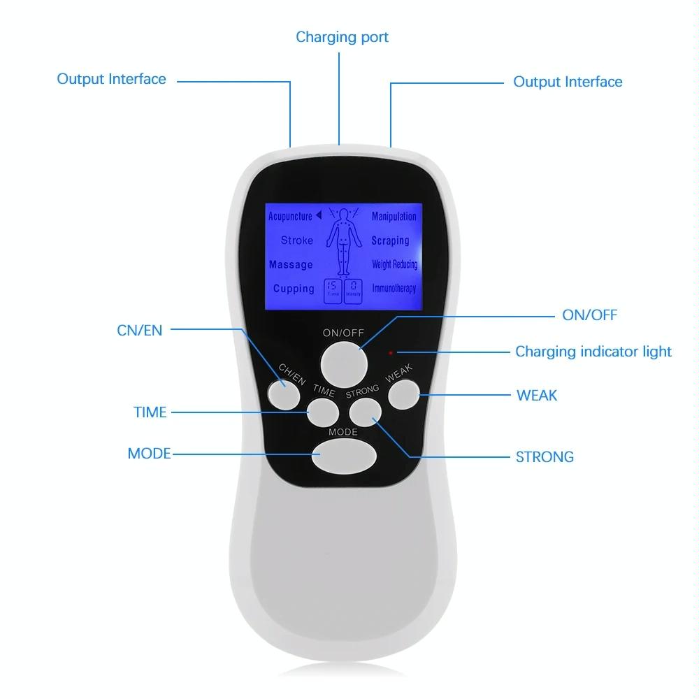 Blue Low Frequency Pulse Meridian Massage Instrument - White Standard 9