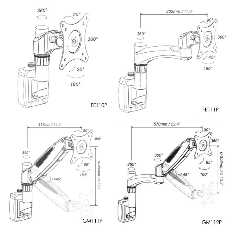 Adjustable Monitor Bracket for Easy Rotation and Sliding 3