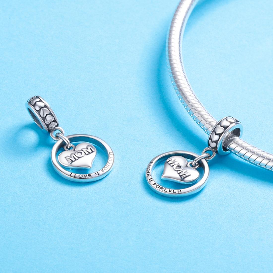 925 Sterling Silver Mothers Love Bead For Diy Bracelet Perfect Mother'S Day Gift Style - Bead 6
