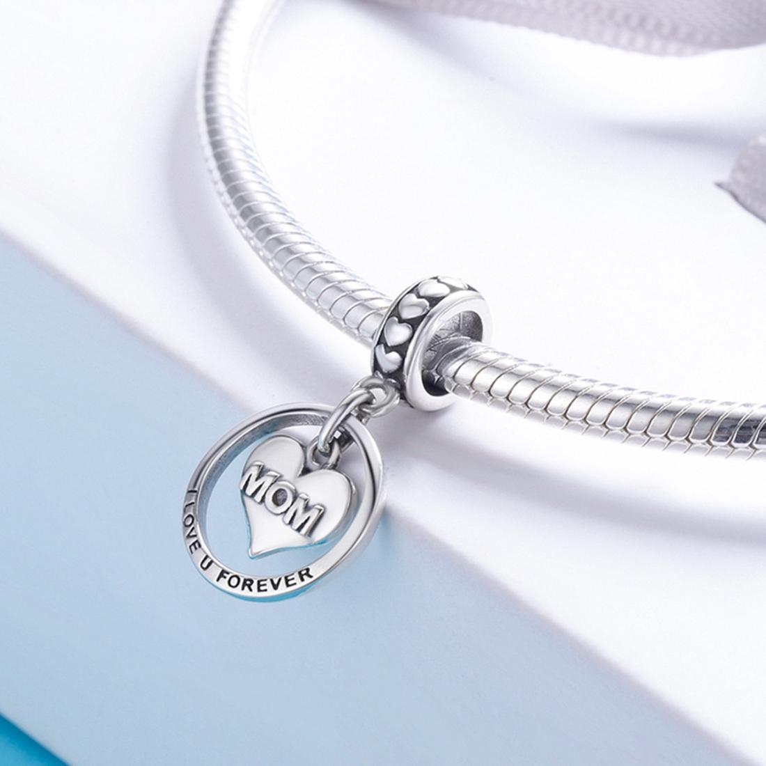925 Sterling Silver Mothers Love Bead For Diy Bracelet Perfect Mother'S Day Gift Style - Bead 7