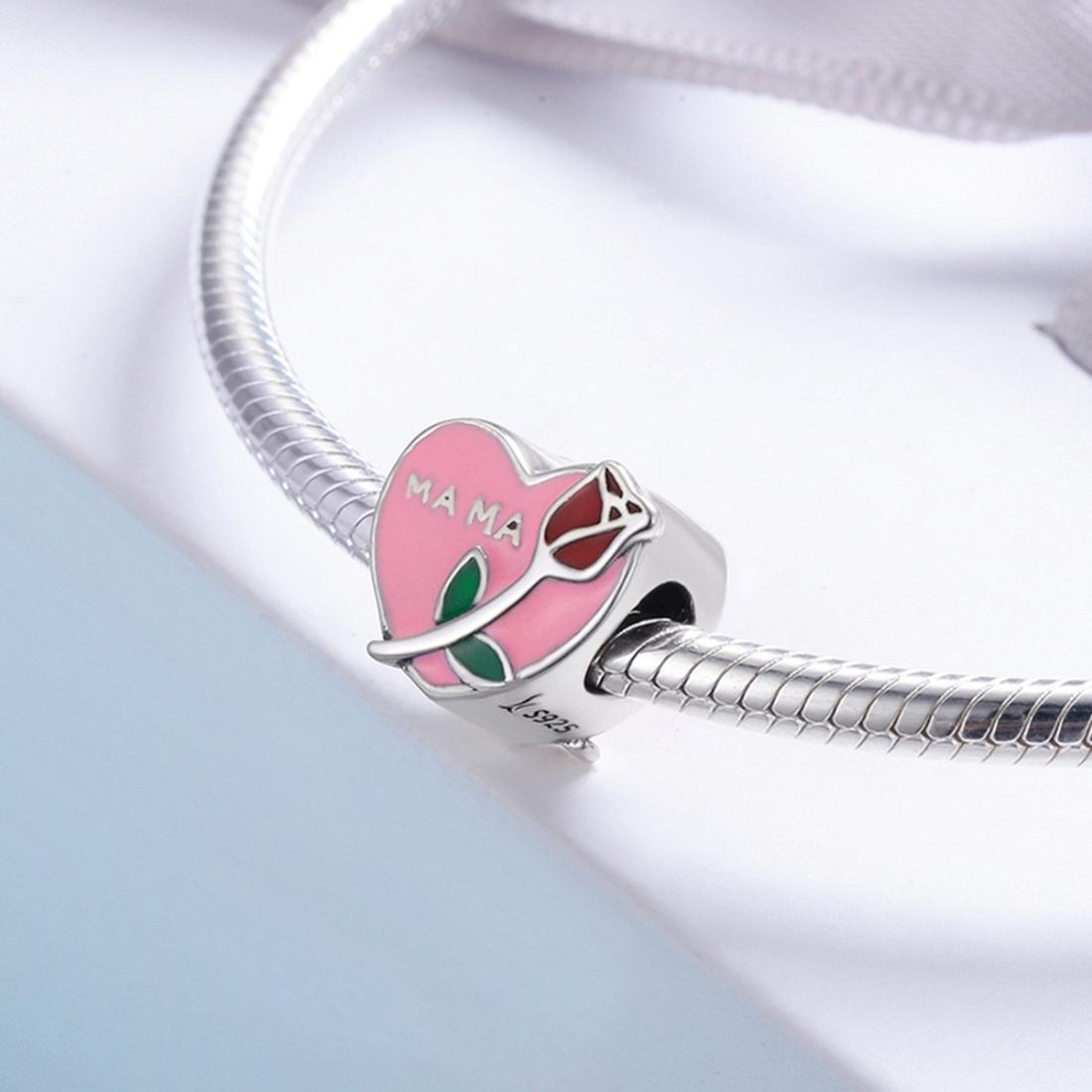 925 Sterling Silver Platinum Plated Pendant Beads 7