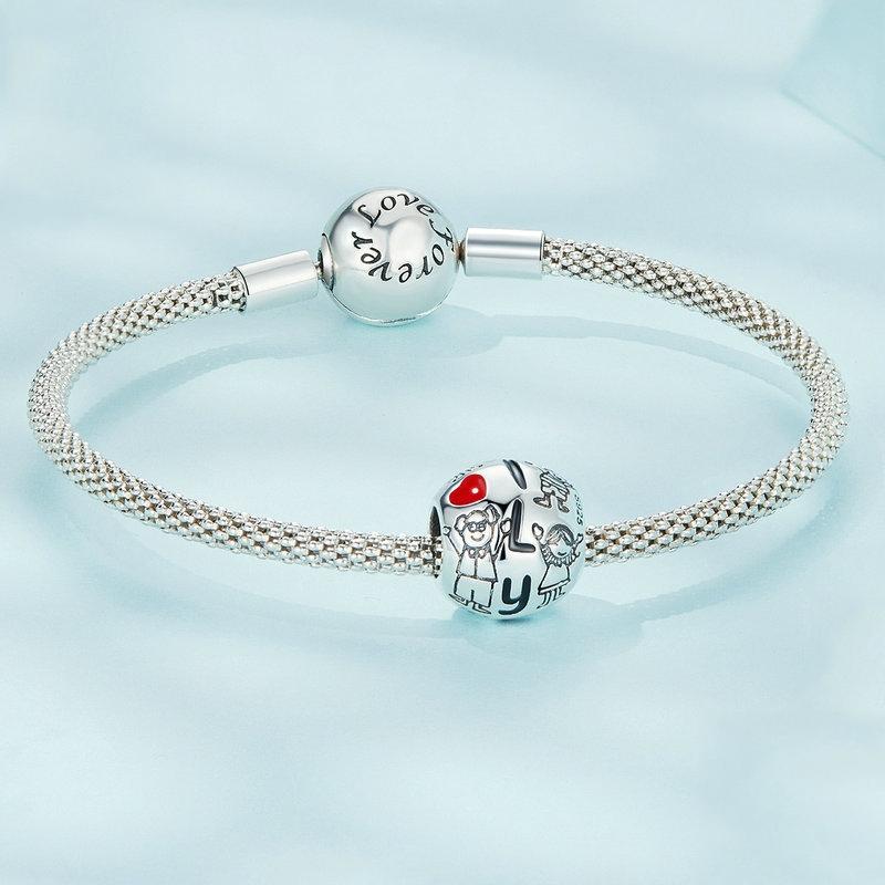 925 Sterling Silver Colourful Family Bracelet 5