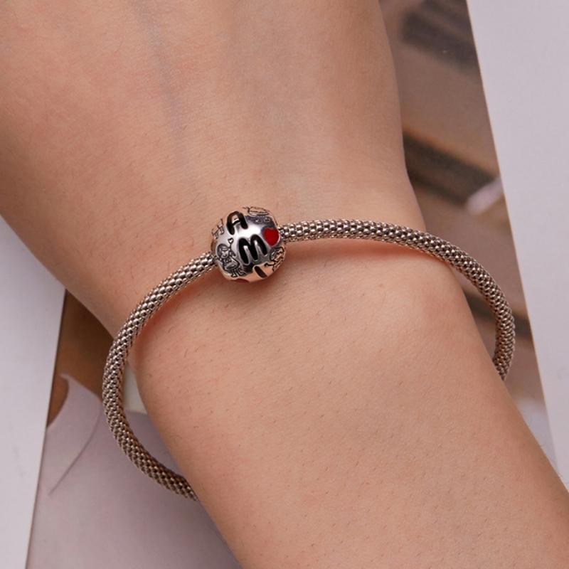 925 Sterling Silver Colourful Family Bracelet 6