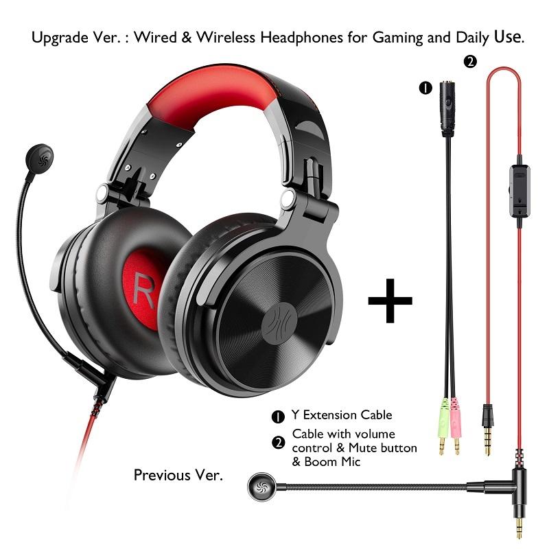 Wireless Gaming Headset Black & Red 3