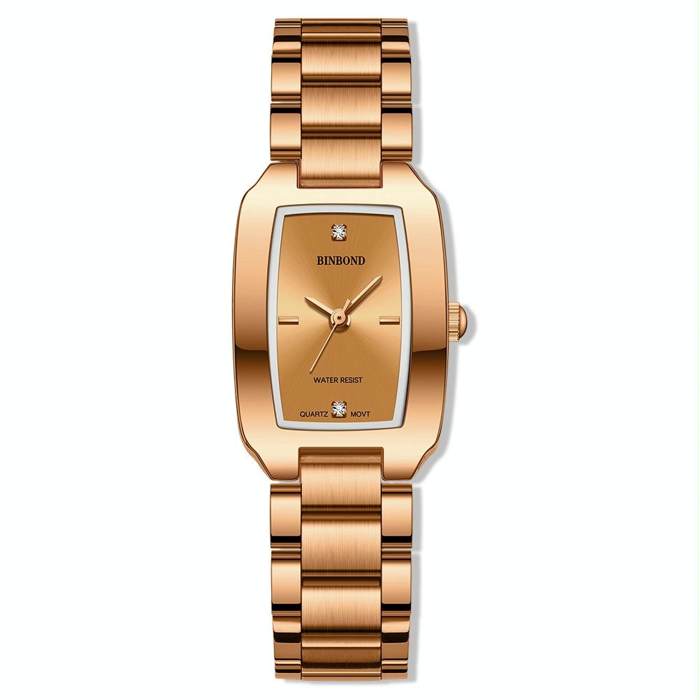 Waterproof Square Metal Quartz Watch - 30m