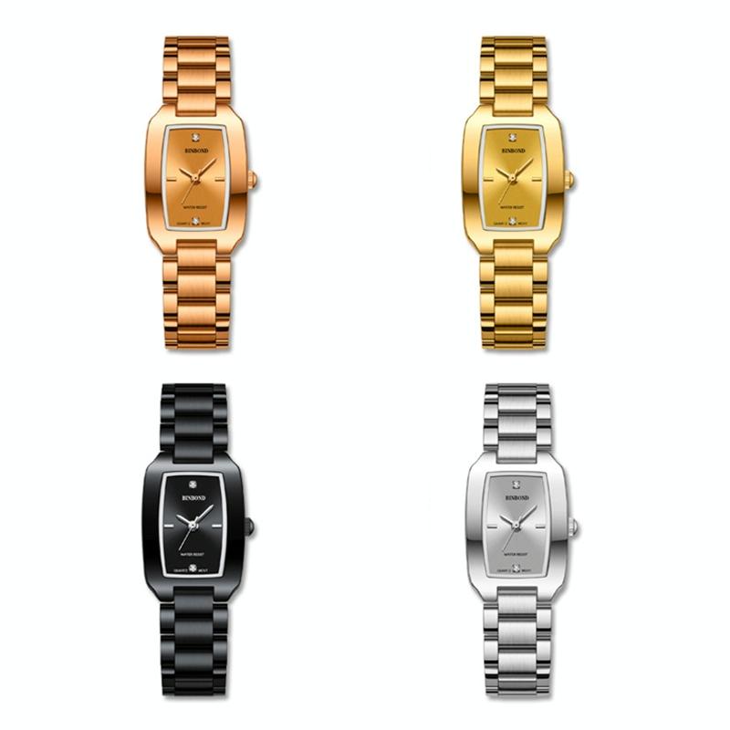Waterproof Square Metal Quartz Watch - 30m 3