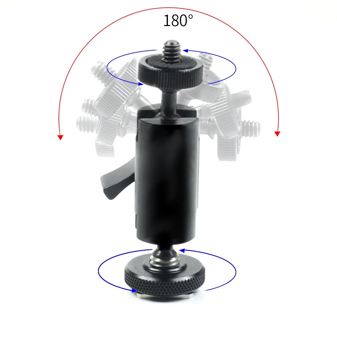 Universal Dual Ballhead Cold Shoe Mount for Action Cameras 3