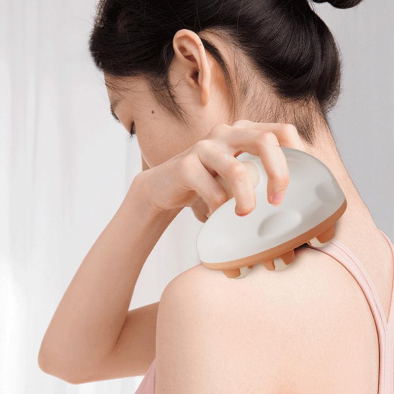 Orange Abdominal Ball Meridian Massager Calf Muscle Relaxation Steel Ball Opp 8