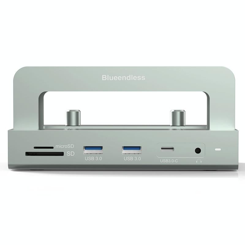 Vertical Laptop Docking Station with 4k / 60hz Type-c Hub - 10-In -1 Without Lan 4