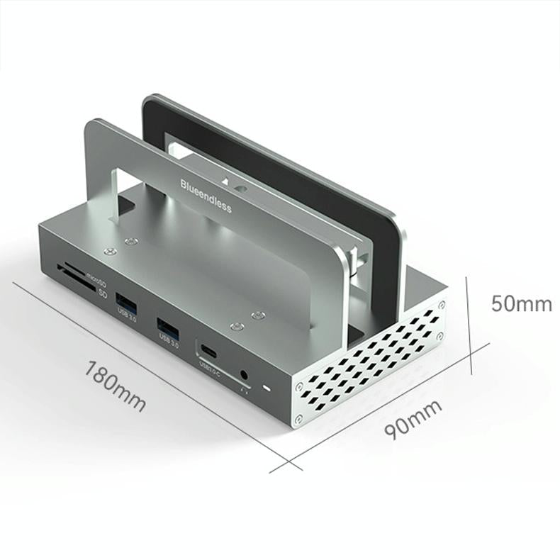Vertical Laptop Docking Station with 4k / 60hz Type-c Hub - 10-In -1 Without Lan 8