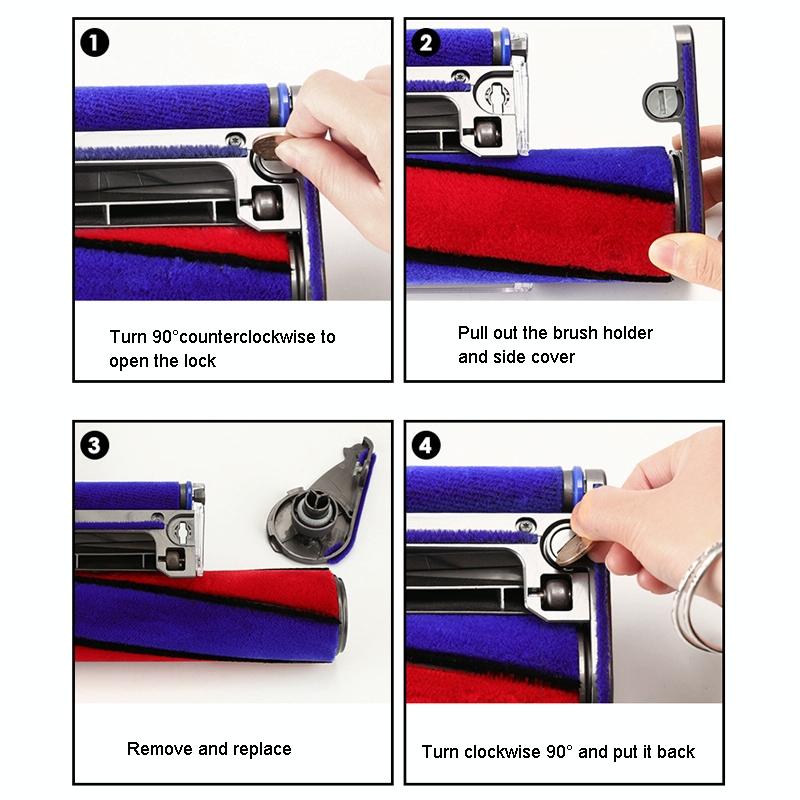 Soft Velvet Suction Head Side Cover for Dyson Vacuum Cleaners 6