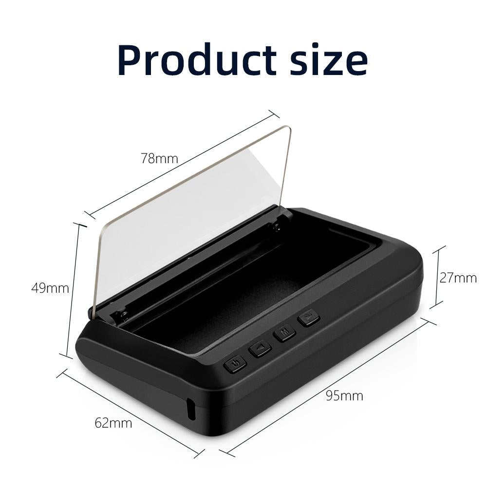 Car Hud Head Up Display Obd2 Eliminates Fault Codes & Alerts For Overspeed 3