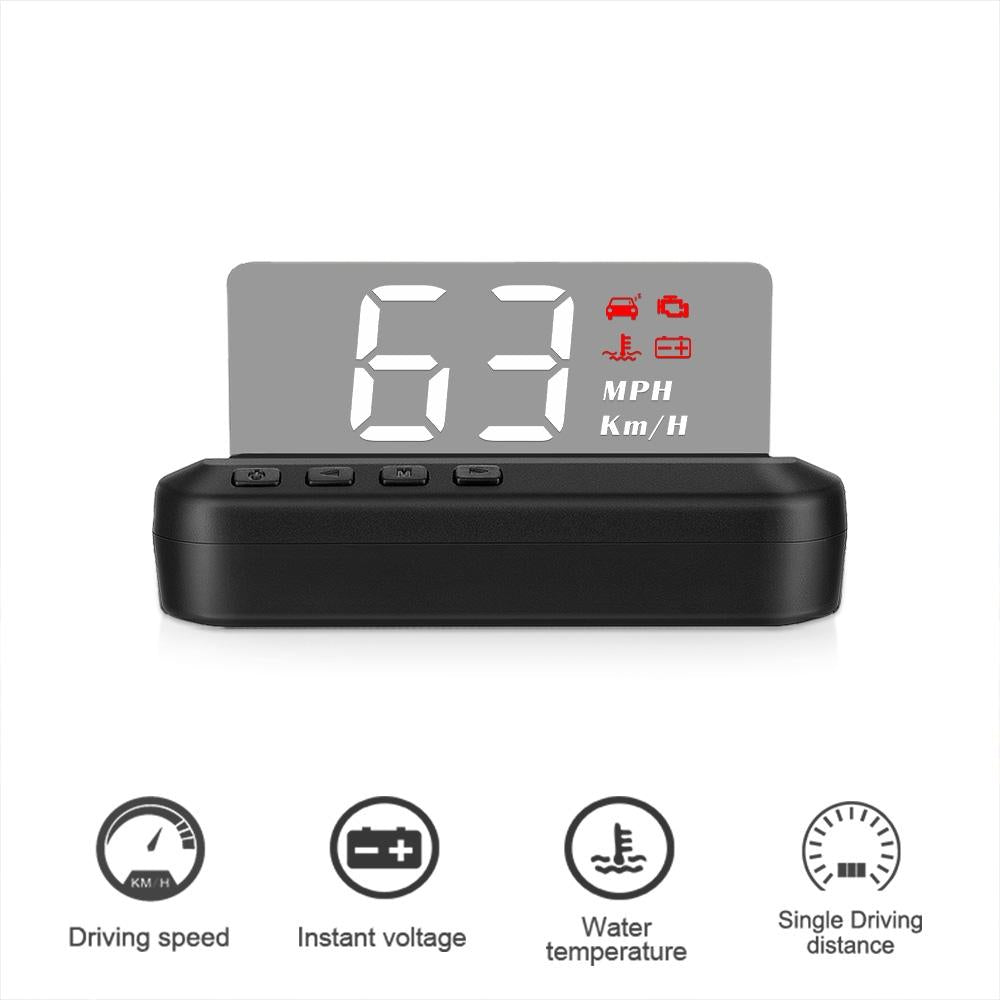 Car Hud Head Up Display Obd2 Eliminates Fault Codes & Alerts For Overspeed 5