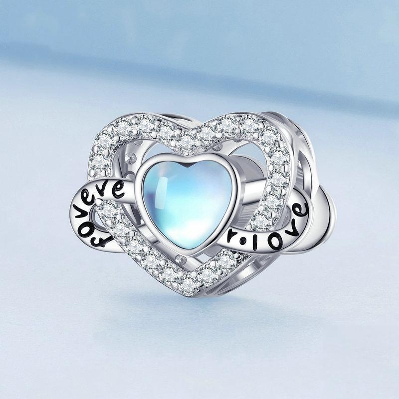 925 Sterling Silver Infinity Heart Bracelet With Zircon Beads 3