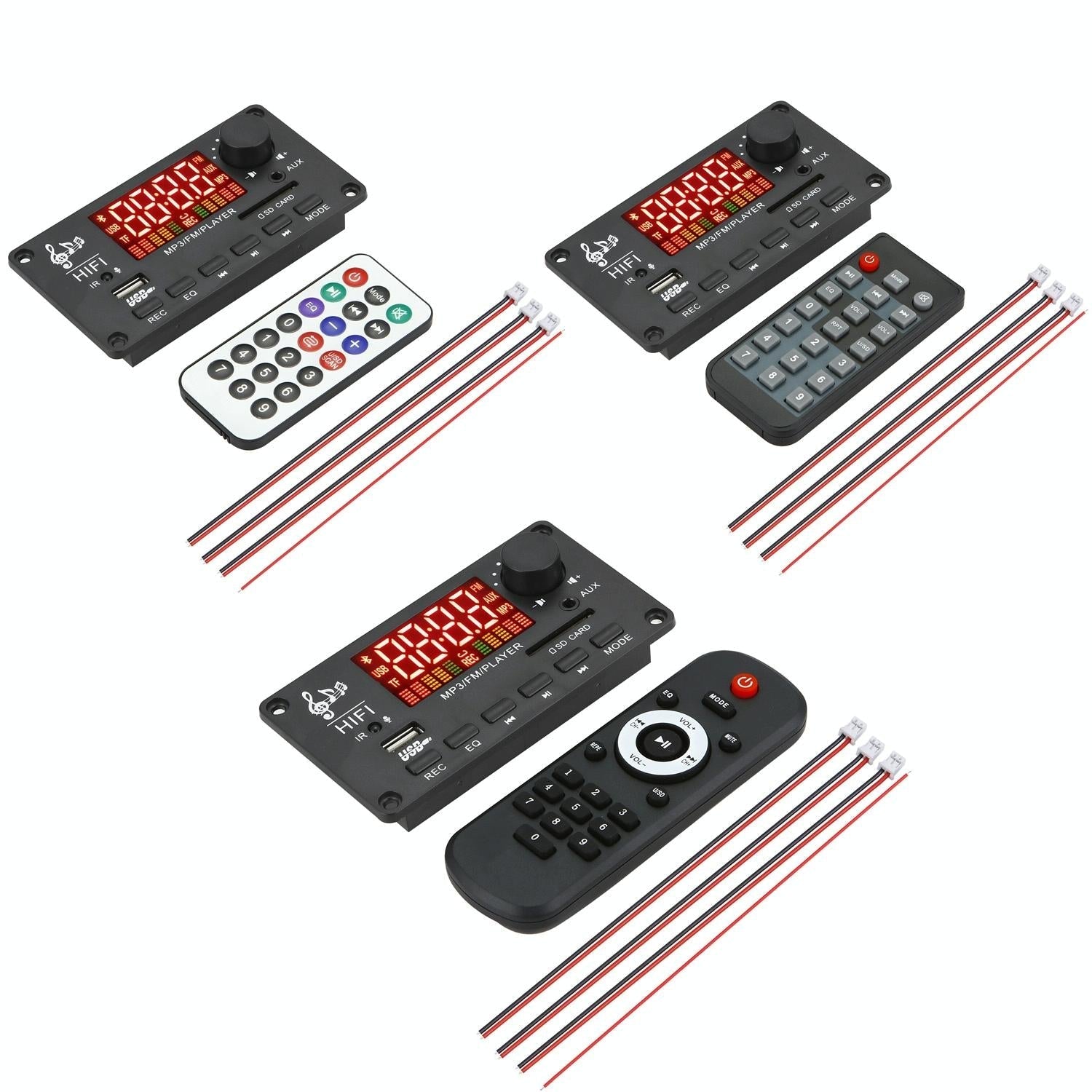 12V 50W Bluetooth Decoding Board For Fm / Call / Recording - White 3