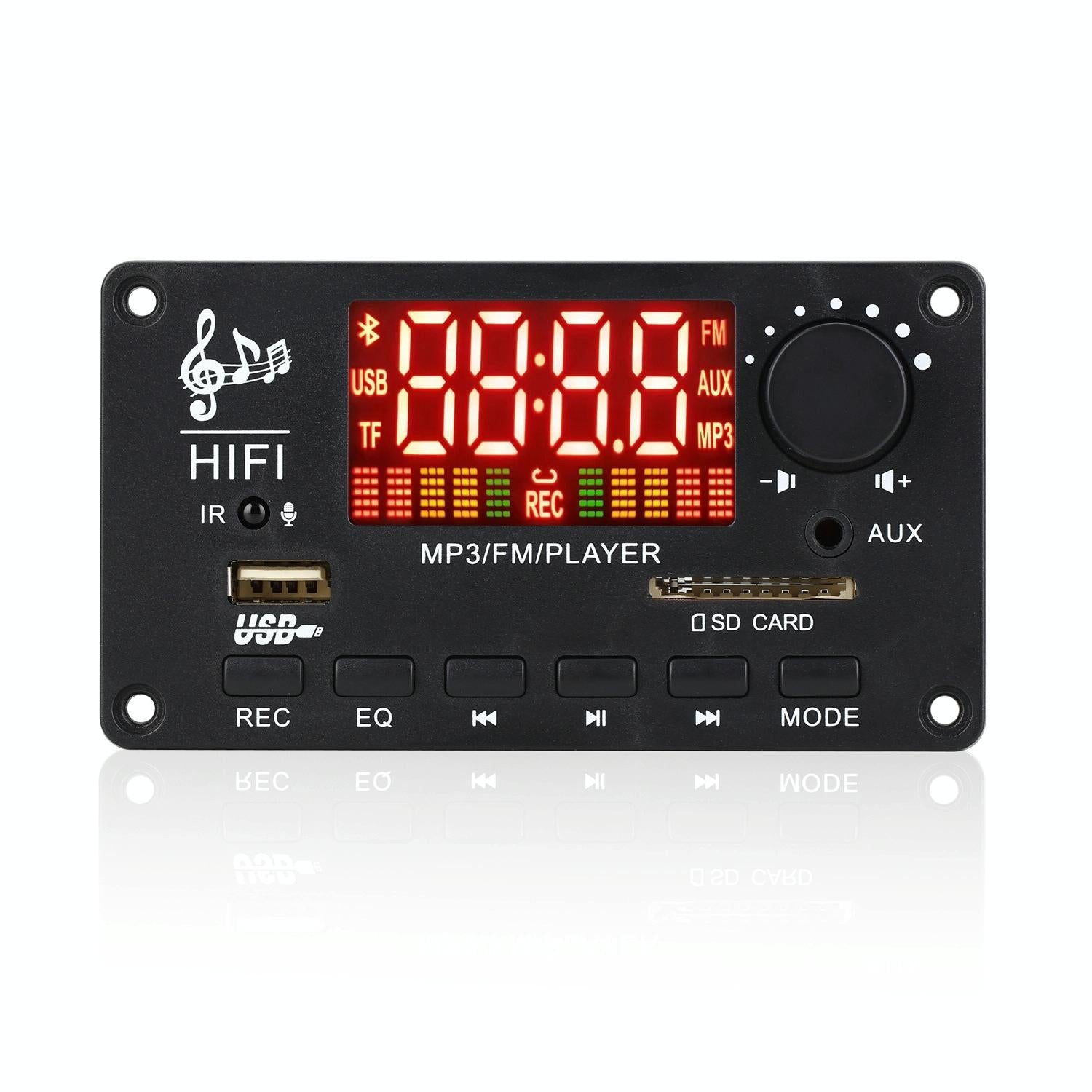 12V 50W Bluetooth Decoding Board For Fm / Call / Recording - White 4