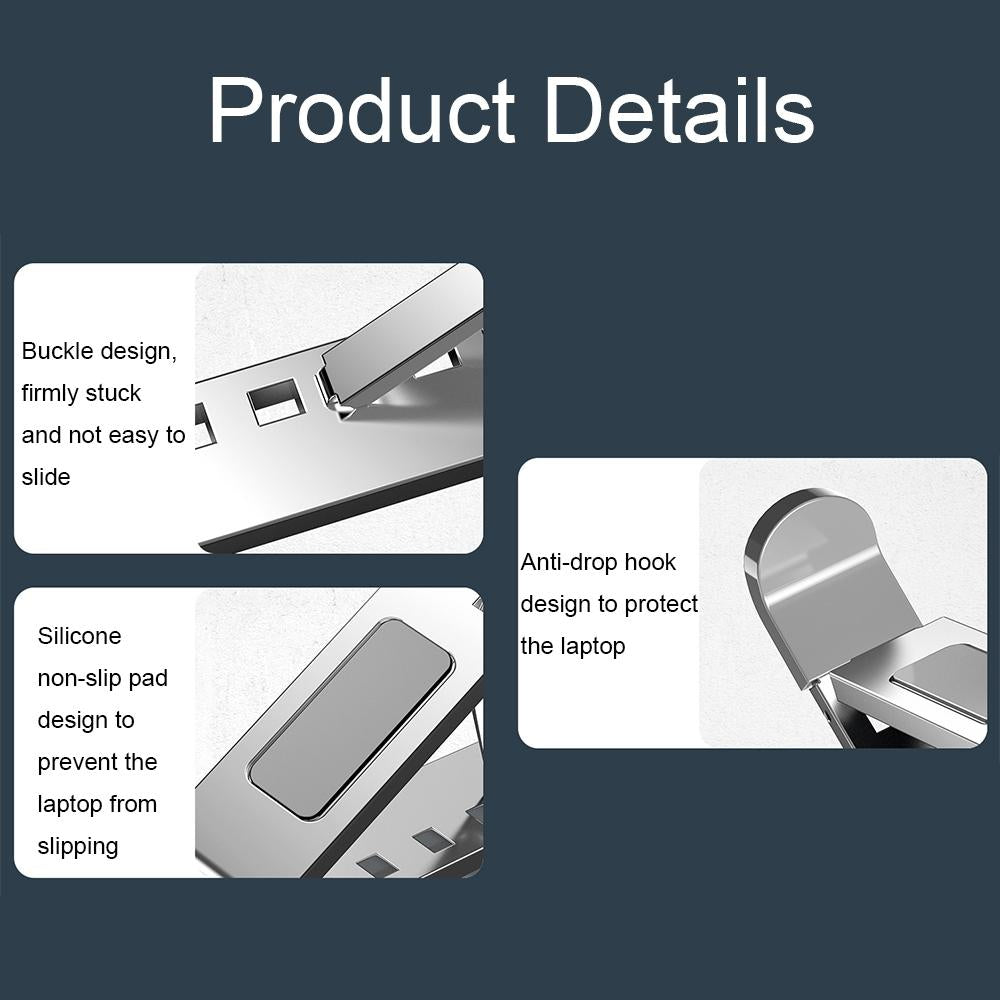 Foldable Aluminum Laptop Stand with Heat Dissipation 6