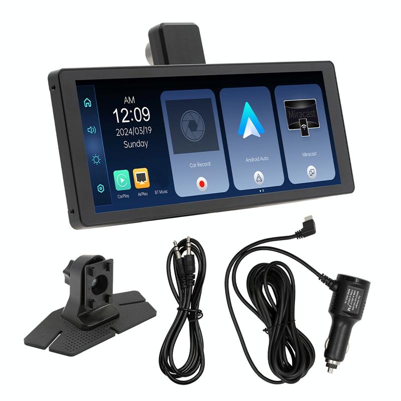 Portable Car Bluetooth Dvr Monitor - Supports Carplay / Android Auto - Display 3