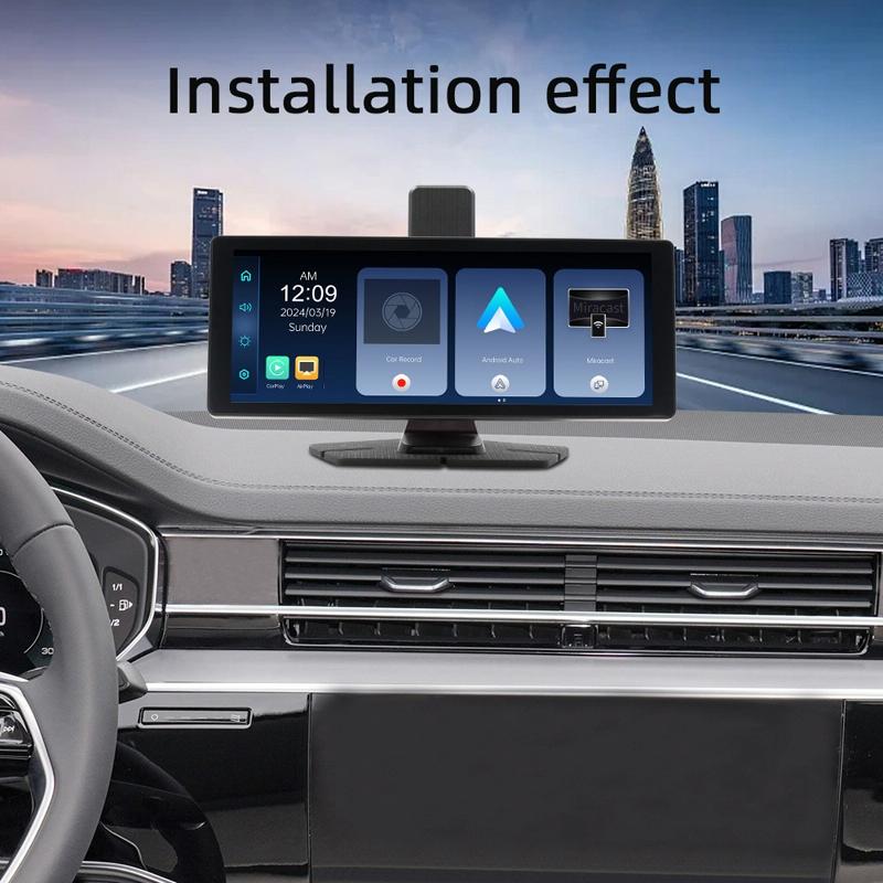 Portable Car Bluetooth Dvr Monitor - Supports Carplay / Android Auto - Display 10