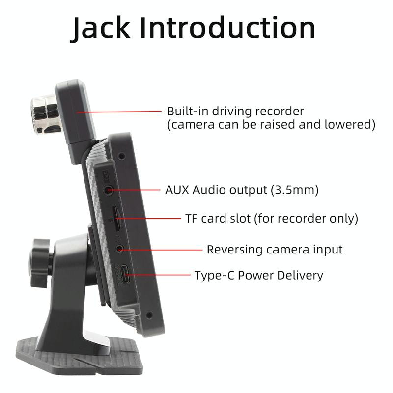 Portable Car Bluetooth Dvr Monitor - Supports Carplay / Android Auto - Display 11