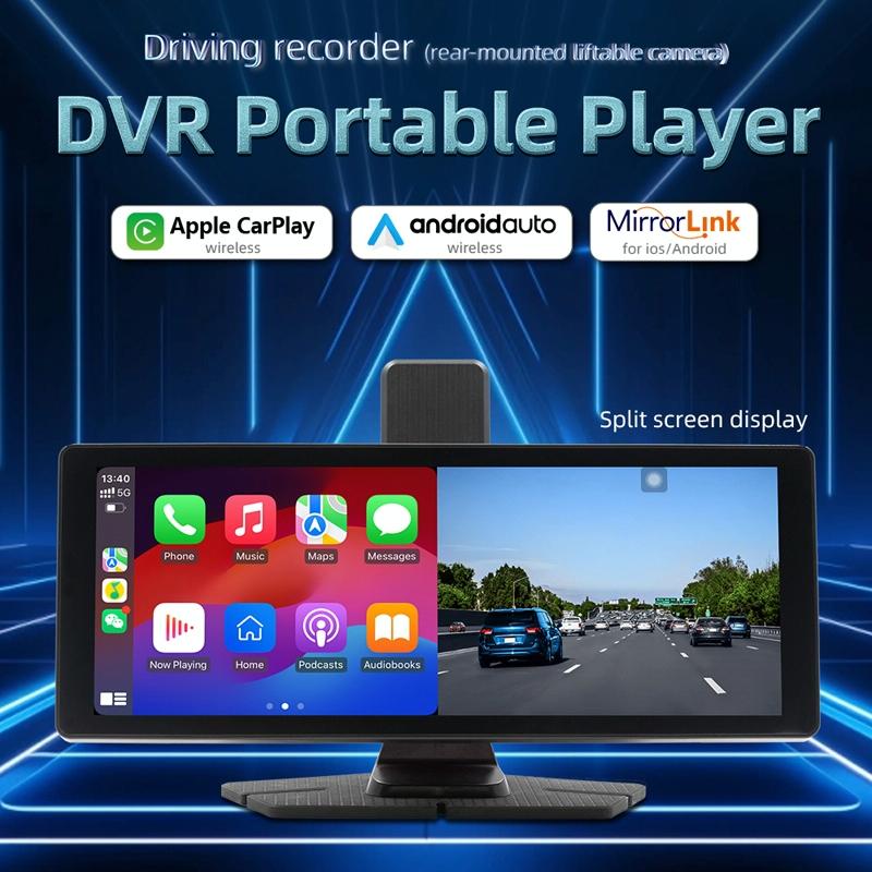Portable Car Bluetooth Dvr Monitor - Supports Carplay / Android Auto - Display 12