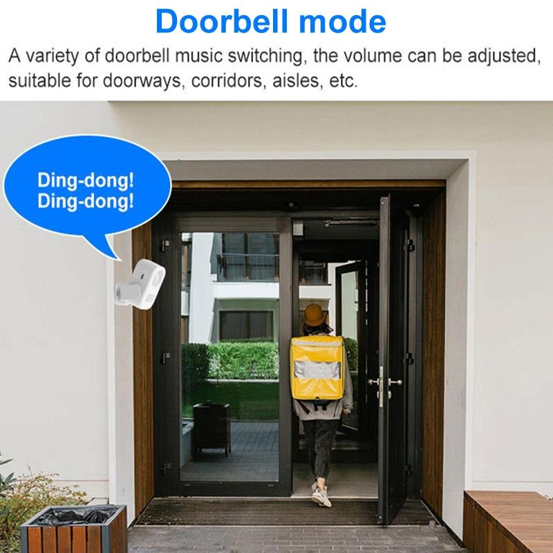 Smart Infrared Sensor Doorbell With Recordable Voice Prompt And Loudspeaker 6