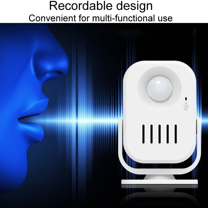 Smart Infrared Sensor Doorbell With Recordable Voice Prompt And Loudspeaker 8