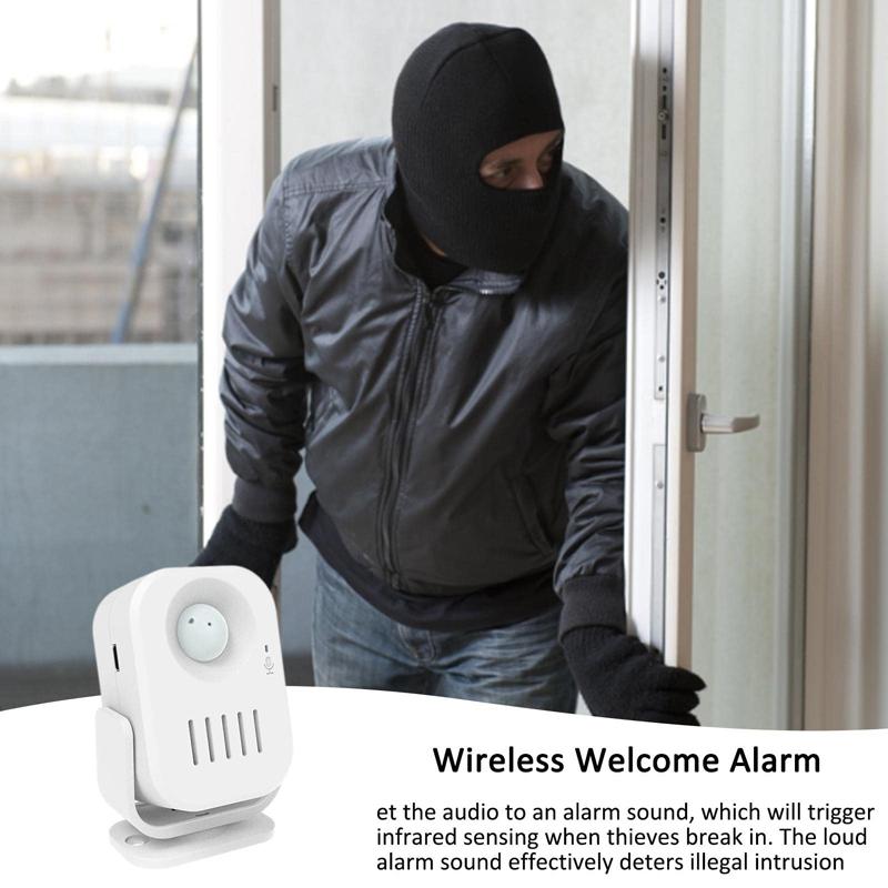 Smart Infrared Sensor Doorbell With Recordable Voice Prompt And Loudspeaker 9