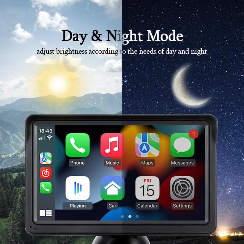 7 Inch Bluetooth 5.0 Carplay Monitor - Portable Compatible With Most Vehicles - Display 11