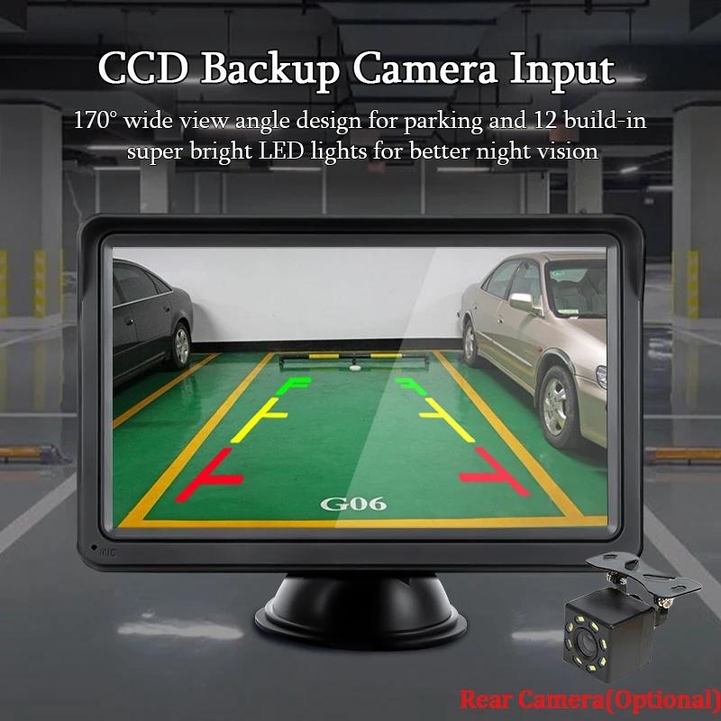 7 Inch Bluetooth 5.0 Carplay Monitor - Portable Compatible With Most Vehicles - Display 12