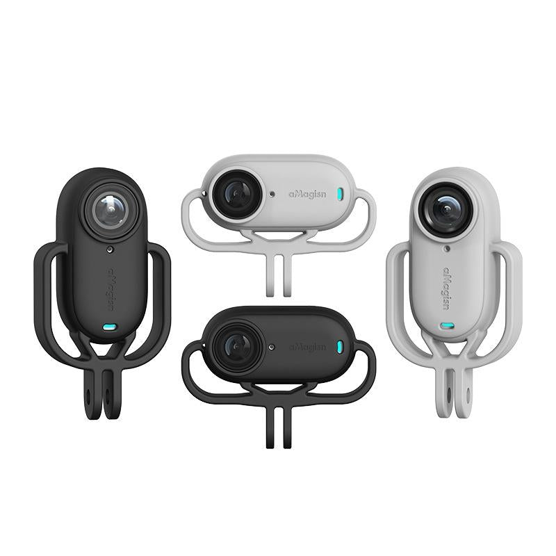 Amagisn Silicone Case for Insta360 Go 3 Camera - Horizontal - Horizontal Gray 3