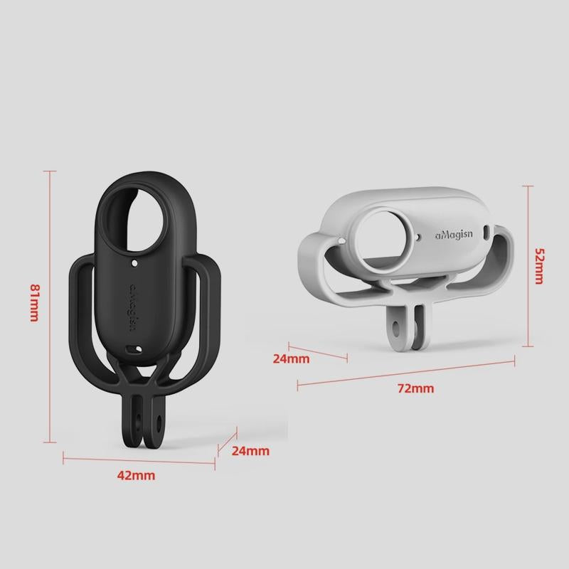Amagisn Silicone Case for Insta360 Go 3 Camera - Horizontal - Horizontal Gray 4