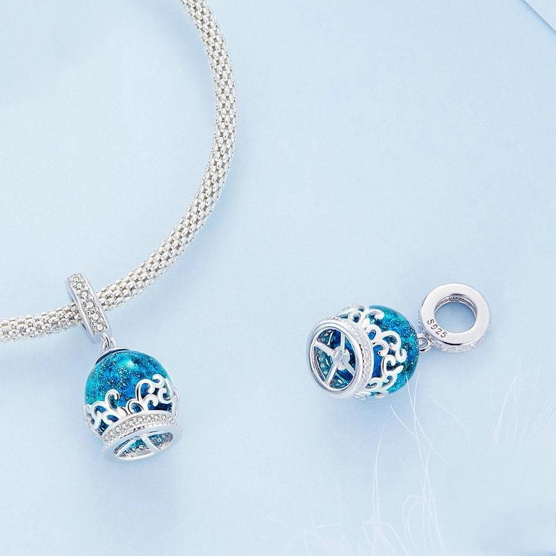 925 Sterling Silver Crystal Ball Bracelet With Zirconia Charm 3