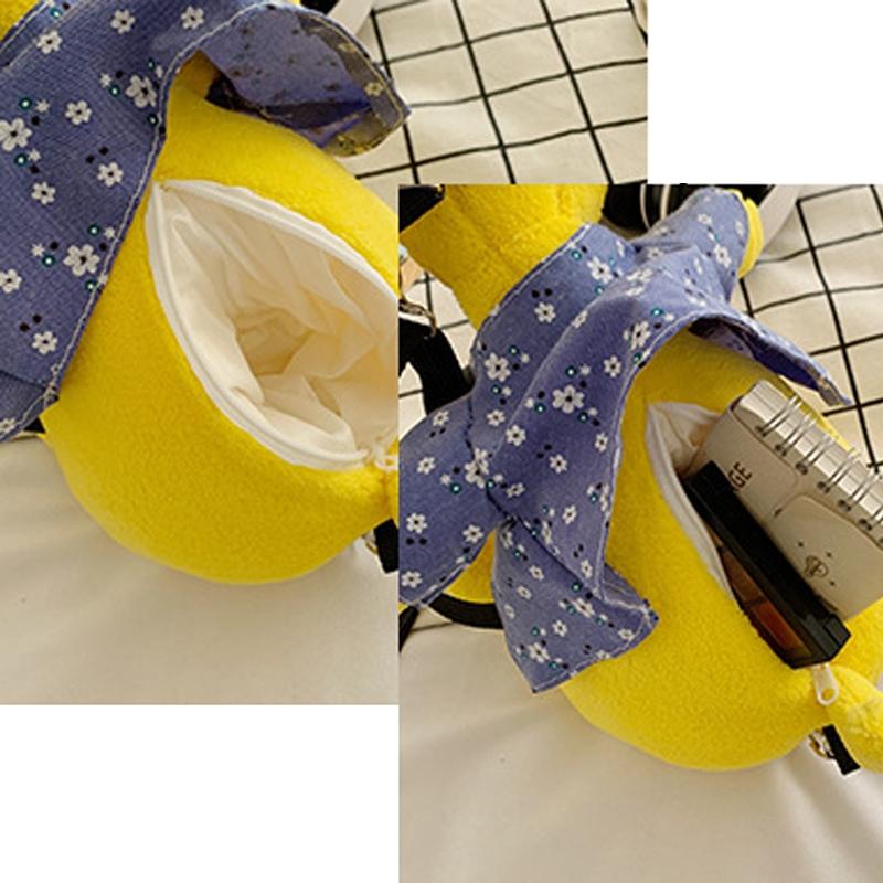 Adorable Cartoon Plush Shoulder Bag Duck White Green - Puppy Yellow 6