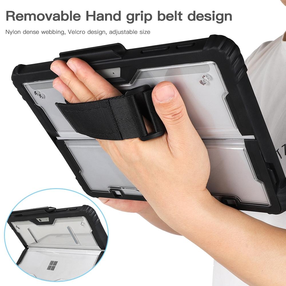 Transparent Acrylic Hand Shoulder Strap Case for Microsoft Surface Pro 8 5
