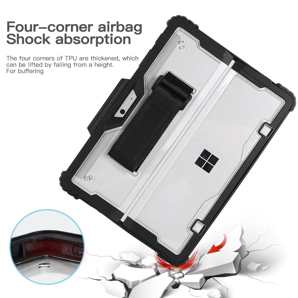 Transparent Acrylic Hand Shoulder Strap Case for Microsoft Surface Pro 8 6